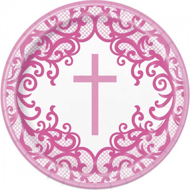 Religious Pink Plates