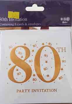 80th Birthday Invitation