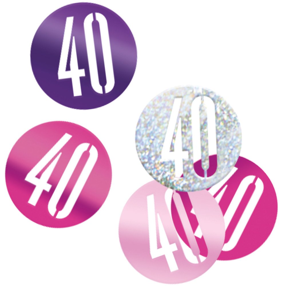 Pink Glitz Number 40 Confetti