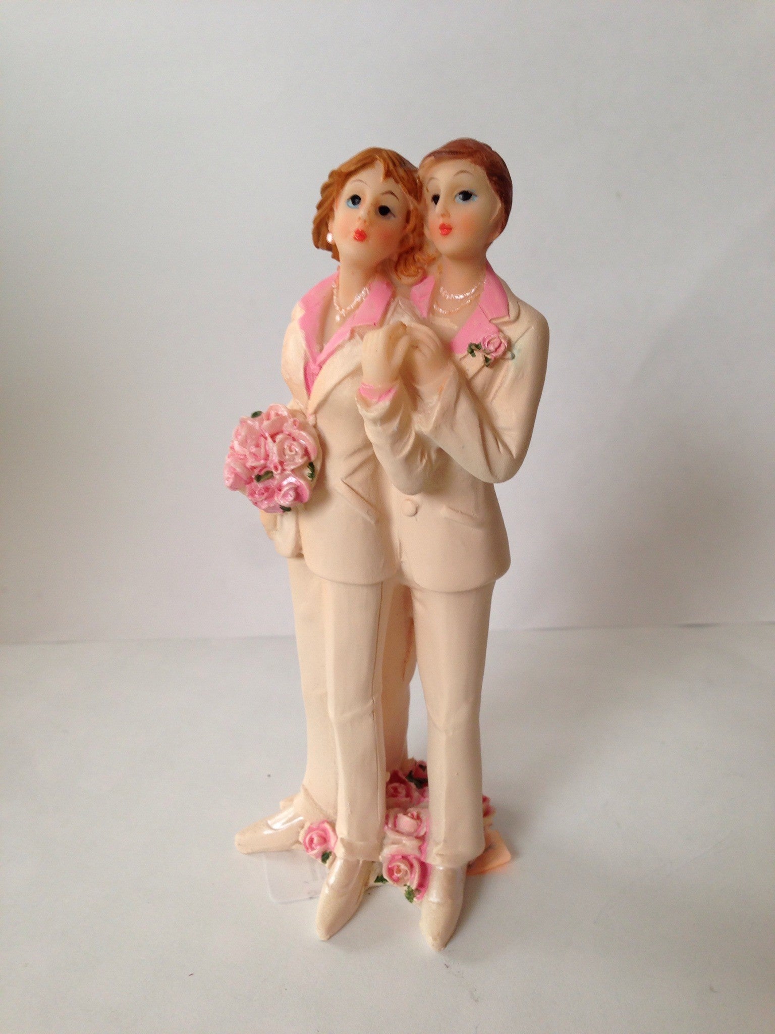 Male Partners Hands Held Cake Topper 