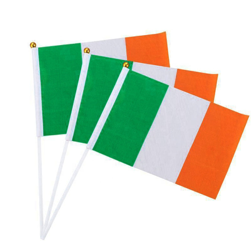 Ireland Flag With Short plastic Pole