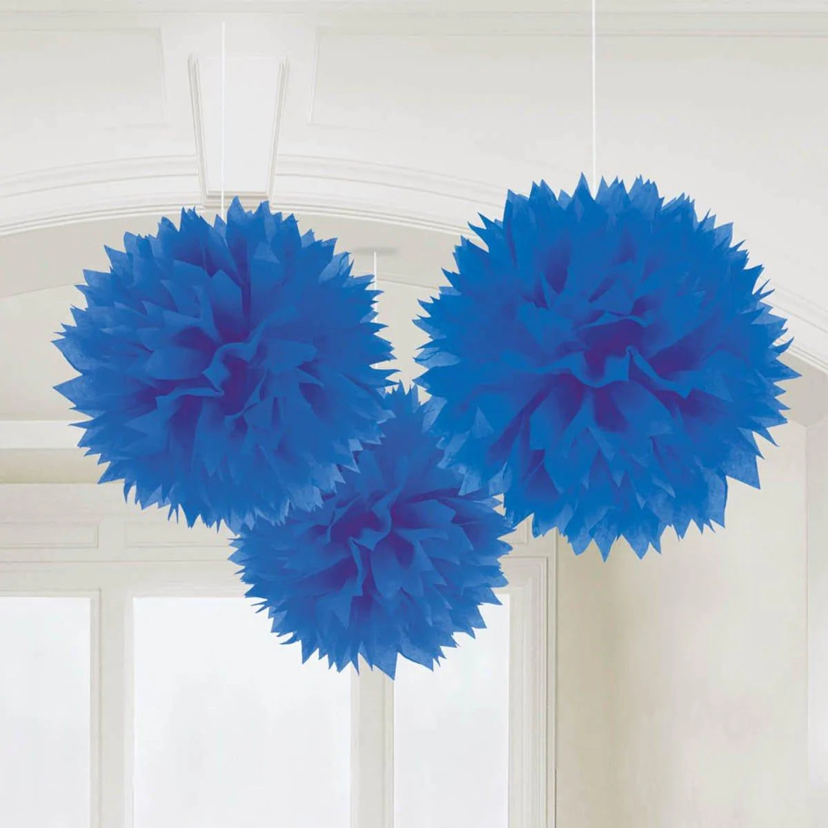 Blue & White Fluffy Decorations