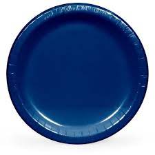 Navy Blue & Magenta Paper Plates