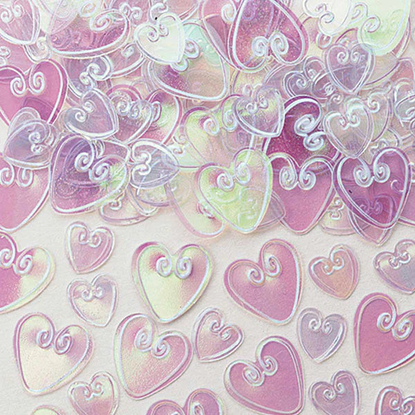Hearts Metallic Confetti