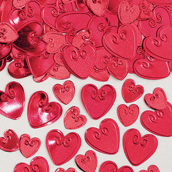 Hearts Metallic Confetti