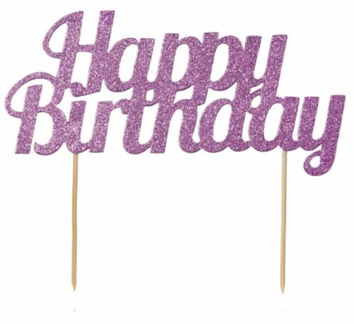 Happy Birthday Cake Toppers Glitter
