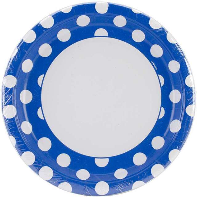 Blue Polka Dot - Paper Side Plates