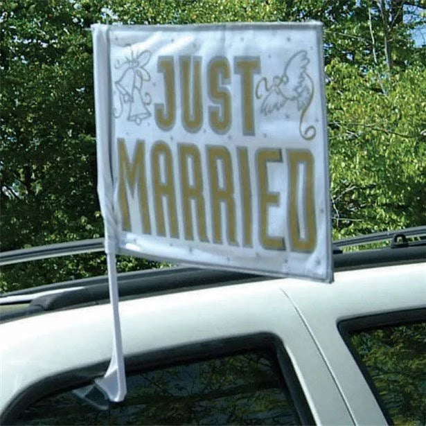 Just Married Car Flag