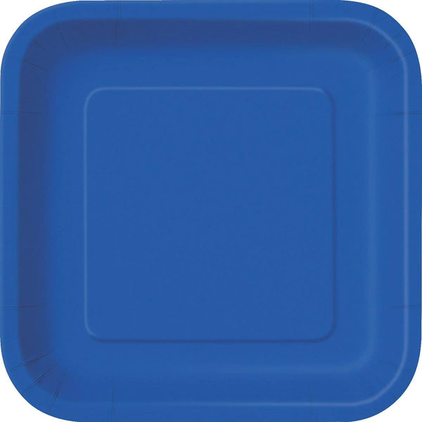 LIGHT BLUE SQUARE PAPER PLATES Celebrateit